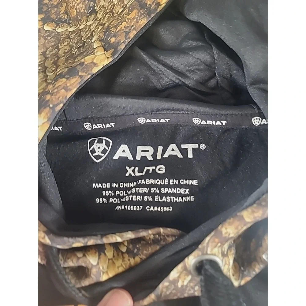 ARIAT Texas Rattlers Hoodie Sweatshirt Mens XL/TG PBR Team Snakeskin Bull Riding